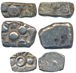 Archaic Punch Marked Coinage, attributed to Panchala Janapada (c. 400 BC), Silver Karshapa