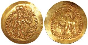 Kushano-Sasanians, Vahram (Bahram) I, (c. 330-365 AD), Gold Dinar, 7.75g, struck under Kid