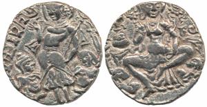Kings of Kashmir, Kidarite / Hunnic dynasties, Pravarasena (c. AD 537), Base Gold Dinara, 