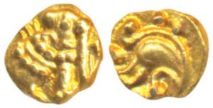 Western Gangas (10th-11th century AD), Gold Gajapati ¼ Fanam, 0.11g, obv. caparisoned elep