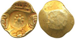 Yadavas of Devagiri, Singhana Deva (c. 1115-1145 AD), Gold Gadyana / Padma Tanka, 3.88g, P