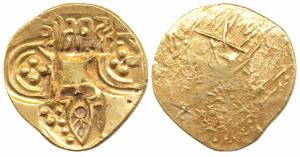 Paramaras of Vidarbha, Jagadeva (c. 12th century), Gold Pagoda, 3.62g, obv. punches of a t
