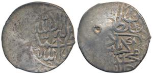 Humayun (AH 937-947; 1530-1540 AD), Silver Shahrukhi, 4.74g, Agra Mint, obv. Kalima in cir