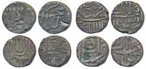 Akbar, Silver Mahmudi (4), Baglana issue, Kalima type (KM 72.1). Very Fine. (4)