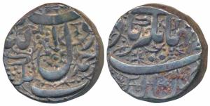 Jahangir, Silver Rupee, 11.36g, Ahmednagar Mint, Kalima on rev., name of Jahangir spelled 