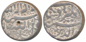 Jahangir, Silver Rupee, 11.42g, Jalnapur Mint, Kalima in floral background (KM 141.6). Ver