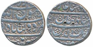 Shah Jahan, Silver Rupee, 11.52g, Daulatabad Mint, legend in four lines with floral design