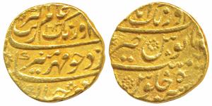 Aurangzeb, Gold Mohur, 10.96g, Aurangabad Mint, AH 1073/5, near complete mint name at top 