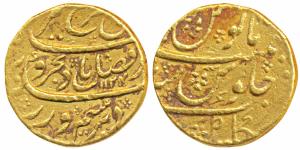 Farrukhsiyar, Gold Mohur, 10.94g, Sikakul Mint, AH 1124, mint name partly visible at botto