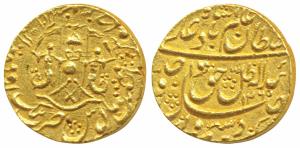 Wajid Ali Shah, Gold Ahsrafi, 10.73g, Mulk Awadh Bait-us-sultanate Lakhnau Mint, AH 1265/3