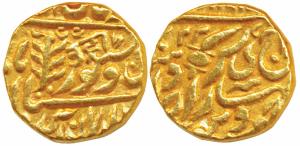 Sardar Singh (1952-1968 VS, 1895-1911AD), Gold Mohur, 11.01g, with the name of Queen Victo