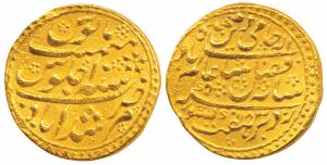 Murshidabad Mint, Gold Mohur, 12.2g, in the name of Shah Alam II, AH 1183/10, issue of 176