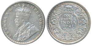 George V, Silver Rupee, 1921, Bombay Mint (Prid 227). Extremely Fine.
