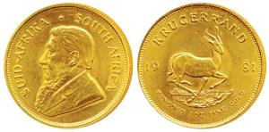 South Africa, Gold Krugerrand, 33.93g, 1981, .916 Fine (KM 73). Superb Mint State.