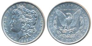 United States of America, Silver Morgan Dollar, 1886 (KM 110). Extremely Fine.