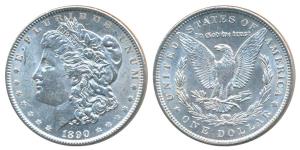 United States of America, Silver Morgan Dollar, 1890 (KM 110). Extremely Fine.