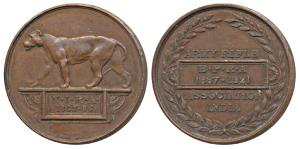 Army Rifle Association India, Copper, 19.23g, obv. Lioness with N.I.R.A. (North India Rifl
