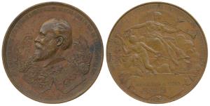 Netherlands, Willem III, Copper Medal, International Colonial Exhibition in Amsterdam, obv