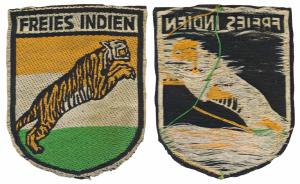 Azad Hind cloth badge, comprising of the logo. Very Rare. Free India Legion or 950th (Indi