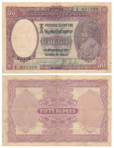 George V, Rupees 50, Bombay, 1930, signed J. B. Taylor, (J&R 3.9.2A). Very Fine, Extremely
