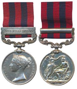 Victoria, Silver, India General Service Medal, Chin Hills 1892-93 bar, awarded to 1591 Sap