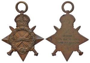 First World War, 1914-15 Star, Bronze Medal, awarded to No. 2259 Farrier Bishan Singh Corp