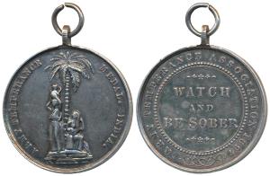 Army Temperance Association, Silver Medal, 20.89g, 1897, Watch & Be Sober. In Mint State, 