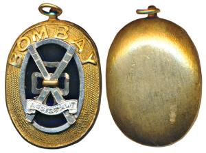 Masonic Medal, Copper Gold Gilt, 30.83g, two rods crossed with Assistant inscribed on a sc