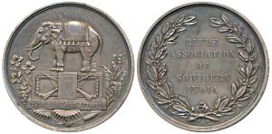 Rifle Association of Southern India, Silver Medal, 44.34g, obv. an Indian elephant facing 