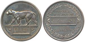 Army Rifle Association India, Silver Medal, 93.39g, obv. Lioness with N.I.R.A. (North Indi