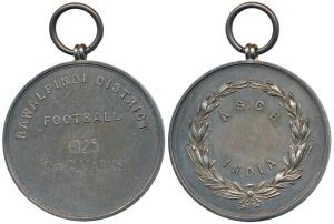 Army Sports Control Board India, Silver Medal, 42.38g, obv. A.S.C.B. India within laurel w
