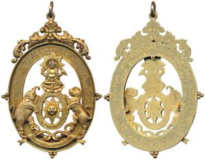 The Tagore Gold Gilt Medal, St Xavier’s College, Calcutta, 1922, an openwork gold medal, 1