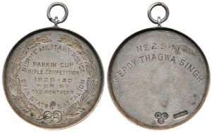 Burma Military Police, Silver Medal, 17.47g, Parkin Cup, Rifle Competition 1929-30, won by