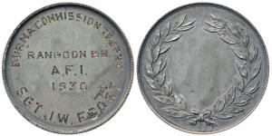 Burma Commission Trophy, Rangoon Battalion Auxiliary Force India, Copper Medal, 19.2g, 193