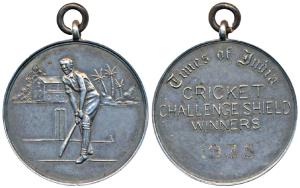 Times of India, Cricket Challenge Shield, Silver Medal, 14.g, rev. inscribed Winners 1935.
