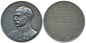 Curzon Wyllie Medal, Silver Medal, 54.08g, Marlborough College Memorial Medal, obv. bust o