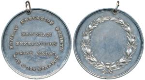 Bombay Education Society, Silver Medal, 45.46g, Newnham Benefaction, For Good Conduct, Pri