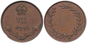 4th Prince Albert Victor's (Edward VII) Rajputs, obv. VII surmounted by a crown, 4th Batta