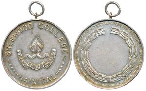 Sherwood College, Nainital, Silver Medal, 25.1g, obv. arms of the college in center. Extre