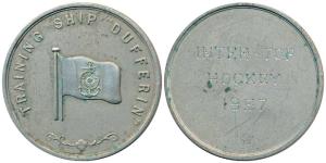 Indian Mercantile Marine, Training Ship 'Dufferin', Copper Nickel Medal, obv. flag of the 