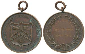 Elphinstone College & Royal Institute of Science, Copper Medal, obv. Shield of the institu