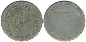 Bombay Presidency Amateur Boxing Federation, Copper Nickel Medal, obv. a monogram composed
