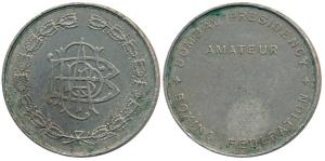 Bombay Presidency Amateur Boxing Federation, Copper Nickel Medal, obv. a monogram composed