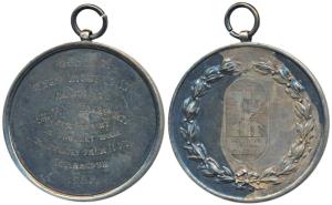 Institute Of Indian Foundrymen, Silver Medal, 36.12g, obv. molten metal being poured, an e