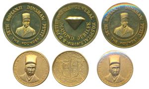 Golden Jubilee of the Parsee General Hospital, Gold Gilt, 44g, obv. bust of Seth Bomanji D