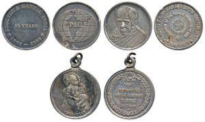 Silver Token (3), Procter & Gamble India, 25 Years, 1964-1989; Sadhu T. L. Vaswani, Silver