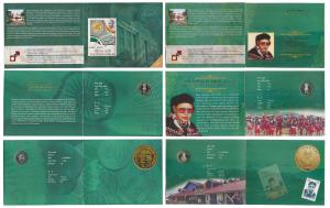 All single commemorative coins in mint packaging, all Rupees 5, 2014 Birth Centenary of Be