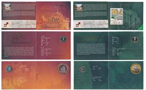 All single commemorative coins in mint packaging, all Rupees 10, 2008 Ter-Centenary of Gur