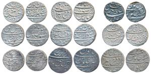 Farrukhsiyar, Silver Rupee (9), Mustaqir-ul-Khilafat Akbarabad Mint, AH 1129/6, (KM 377.6)