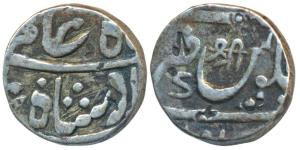 Mominabad urf Chakan Mint, Silver Rupee, 10.88g, in the name of Shah Alam II, with ‘Shri’ 